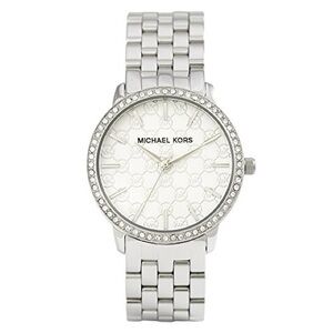 Michael Kors Silver Crystal-Embellished Watch